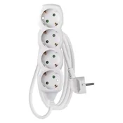 Podaljšek 1,5 m/4 vtičnice/beli/PVC/1 mm2