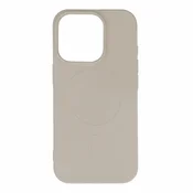 HURTEL Ohišje Liquid Silicone Case MagSafe za iPhone 16 Pro - bež