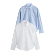 Next Bluza svetlo modra/bela