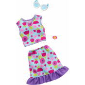 Mattel Barbie: Modni komplet - Turkizno krilo in top s cvetovi (HRH39)
