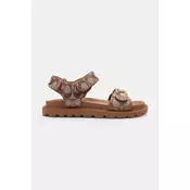 Coach sandale s niskim potplatom za žene od kože Brynn Crystal Signature Sandal