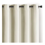 Kremno bela žametna zavesa za delno zatemnitev 140x245 cm – Restilo