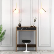 Hanah Home Sto za šminkanje Lizbon, 70x40x84.7 cm, Orah-crni