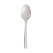 čajne žličke za večkratno uporabo, 13 cm, plastične, bele, 50 kosov