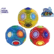 Brain games puzzle žogica 6,5 cm v mreži - mešanica barv (modra, rumena, rdeča)