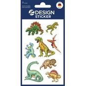 Avery Zweckform Z-Design dekorativne otroške nalepke 53145, dekoracija, označevanje, igranje, zbiranje v albumu, 24 etiket/zavitek, motiv: dinozavri, material: papir, angleški izraz: Sticker