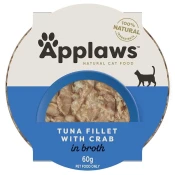 Applaws Posuda za macke s tunom i rakovima u juhi 60 g