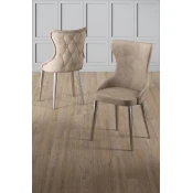 HANAH HOME Set stolica (6 komada) Alpa Cappuccino Chrome
