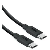 SBS USB-C kabel 240W 3m črne barve