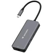 Verbatim Verbatim Hub Adapter 3Xusb-A Hdmi 3.2 Rj45 Za Prijenosno Racunalo Aluminij 32157