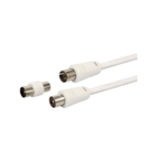 GBC GBC, antenski kabel + adapter 9,5 mm m/ž, bel, 5,0 m, (21236860)