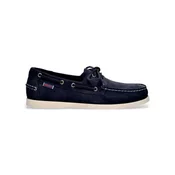 Sebago za moške. 7111PTW Portland Flesh Out Navy usnjeni mokasini (42), Ravna stran, Čipke, Priložnostno, Mornarica