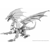 Metal Earth Kovinska Zemlja 3D sestavljanka: Srebrni zmaj ICONX