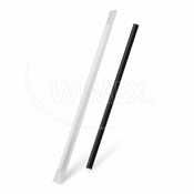 WIMEX s.r.o. Papirnata slama črne barve `JUMBO` O8mm x 25cm posamično zavita [100 kosov]