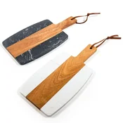 Mhome Deska za rezanje z ročajem 38x19xh1,3cm/pravokotna/več barv/marmor, les