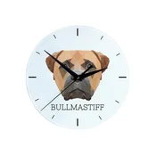 Bulmastif, Bulmastif - geometrijska stenska ura s fotografijo in napisom