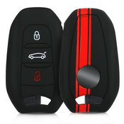 Silikonski etui za avtomobilske ključe za Peugeot Citroen Peugeot Citroen - rdeča - 16422