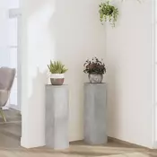 Stalci za biljke 2 kom siva boja betona 17 x 17 x 60 cm drveni