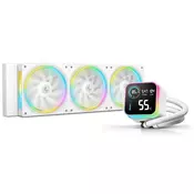 Komplet za tekočinsko hlajenje AIO Liquid Cooler DeepCool LQ360 ULTRA WH, 360mm, LCD, ARGB, bel - R-LQ360-WHASMC-G-1