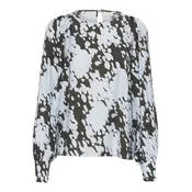 Kaffe Bluza Louise modra/temno siva