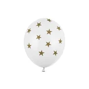shumee Baloni 30 cm, zvezdice, pastelno beli (1 paket/50 kosov)