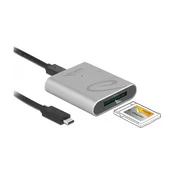 Delock USB Type-C™ čitalnik kartic v aluminijastem ohišju za pomnilniške kartice CFexpress