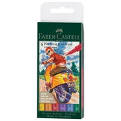 Set Pitt umetniških čopičev B 6barv Kolo barv Faber-Castell 167174 blister