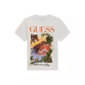 GUESS Majica  temno zelena / jastog / črna / off-bela