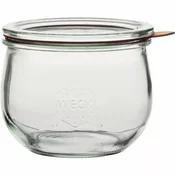 Weck kozarec za vlaganje 500 ml, tulipanasta oblika, s pokrovom, tesnilom in sponkami, set 4 kos