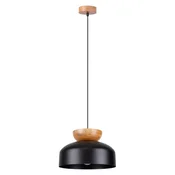Sollux SL.1351 - Luster na kablu MARION 1xE27/15W/230V precnik 29,5 cm crna