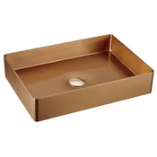 AURUM pultni umivalnik iz nerjavečega jekla 50x35,2cm, vključno z odtokom, cooper mat - Baker - 50x10x35,2 cm - Sapho - AURUM - 72 - Iz nerjavečega jekla - Pravokotnik - 500 - 100 - 352 - 14