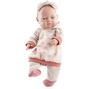 Lutka Paola Reina Los Bebitos - Beba u majici s dugama, 45 cm