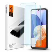 Spigen Spigen Glass ALM Glas.TR 2 kosa z aplikatorjem, Zaščitno kaljeno steklo, Samsung Galaxy A14 4G/5G