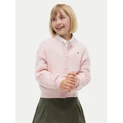 Tommy Hilfiger Pletena jopica KG0KG09076 Svetlo rožnata Regular Fit