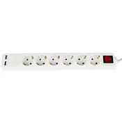 Produžni kabl 6 prikljucaka/1.5m USB