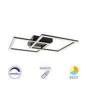 Braytron LED plafonjera BRY-CRYSTAL-A-55W-3U1-DALJINSKI-CRNA