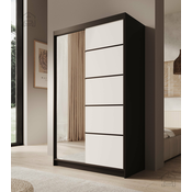 Garderobna omara z drsnimi vrati Castello - 120 cm - črna/bela
