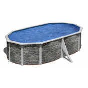 Montažni bazen GRE 5m x 3m x 1.2m ovalni u boji kamena
