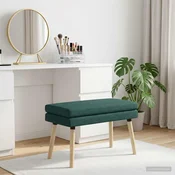 Dvojna klop Temno zelena 80 x 40 x 47 cm Blago