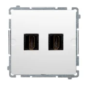 Simon Basic dvojna HDMI vtičnica bela BMGHDMI2.01/11