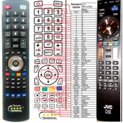 General JVC RM-C2500 - compatible General-branded remote control
