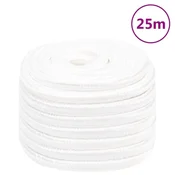 Vidaxl Vrv za čoln popolnoma bela 20 mm 25 m polipropilen