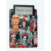Arco Design 6-7 etui za e-knjige - EcoFilc, moderni Fridin potisk, siv, primeren za Kindle/PocketBook
