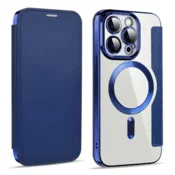 Maska na preklop Coral Mag Case Book za iPhone 15 Pro Max plava