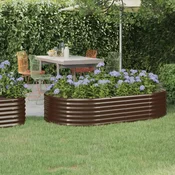 Vidaxl Visoka greda iz cinkanega jekla 175x100x36 cm rjava