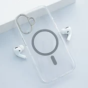 Maska za iPhone 16 Berlia Crystal Armor Magnetic transparent crna