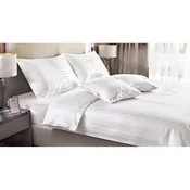 Bela enojna 3-delna posteljnina 140x200 cm Hotel stripe – JAHU collections