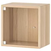 EKET Zidni ormaric sa staklenim vratima, belo b. im. hrastovine, 35x25x35 cm