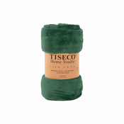 Tamno zeleni prekrivač od mikropliša za krevet za jednu osobu 150x200 cm Cosy - Tiseco Home Studio