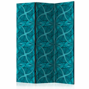 Paravan u 3 dijela - Geometric Turquoise [Room Dividers] 135x172